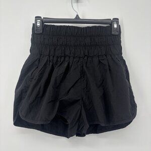 Free People The Way Home Black High Waisted Shorts Womens Size Medium Lined